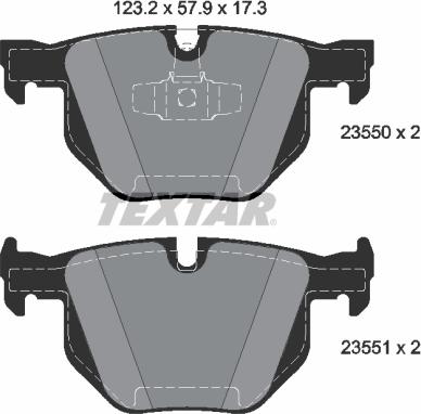 Textar 2355081 - Kit de plaquettes de frein, frein à disque cwaw.fr