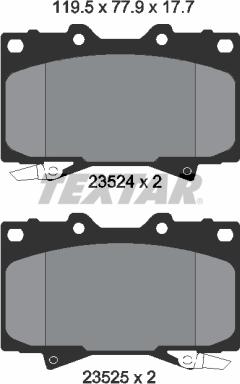 Textar 2352402 - Kit de plaquettes de frein, frein à disque cwaw.fr