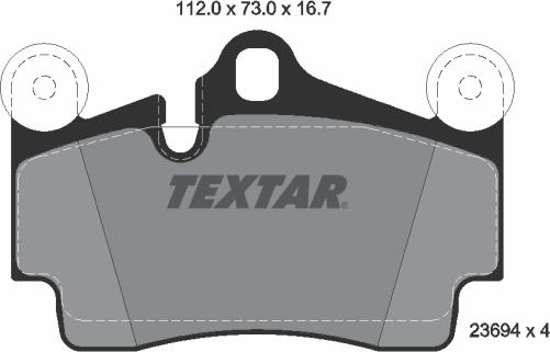 Textar 2369402 - Kit de plaquettes de frein, frein à disque cwaw.fr