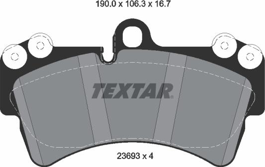 Textar 2369302 - Kit de plaquettes de frein, frein à disque cwaw.fr