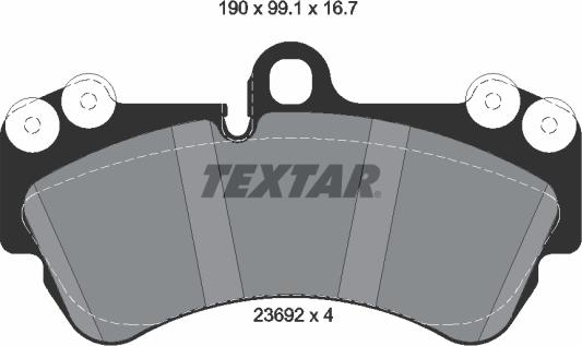 Textar 2369202 - Kit de plaquettes de frein, frein à disque cwaw.fr