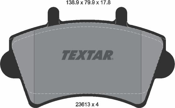 Textar 2361301 - Kit de plaquettes de frein, frein à disque cwaw.fr