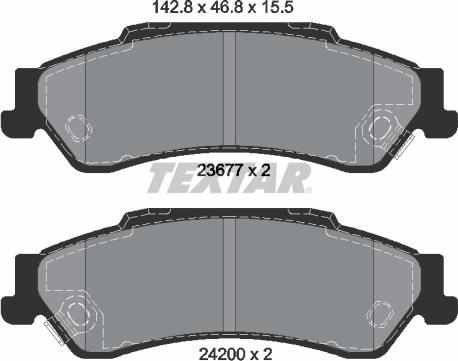 Textar 2367701 - Kit de plaquettes de frein, frein à disque cwaw.fr