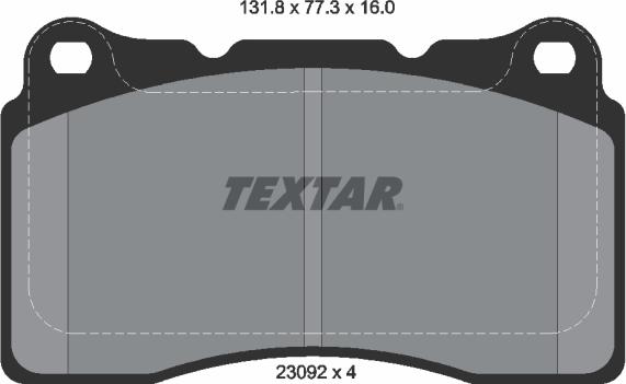 Textar 2309203 - Kit de plaquettes de frein, frein à disque cwaw.fr