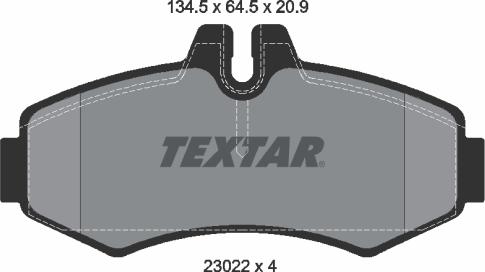 Textar 2302201 - Kit de plaquettes de frein, frein à disque cwaw.fr