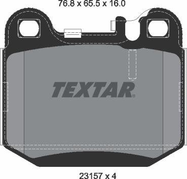 Textar 2315702 - Kit de plaquettes de frein, frein à disque cwaw.fr