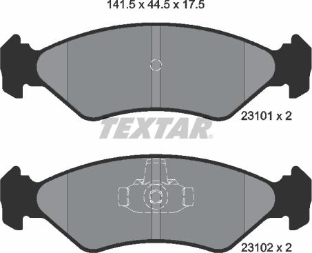 Textar 89004900 - Kit de freins, frein à disques cwaw.fr