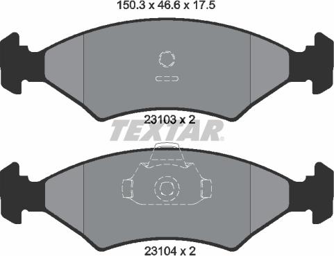 Textar 89001000 - Kit de freins, frein à disques cwaw.fr