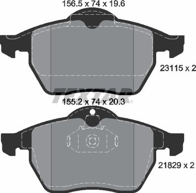 Textar 89005000 - Kit de freins, frein à disques cwaw.fr