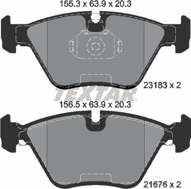 Textar 2318302 - Kit de plaquettes de frein, frein à disque cwaw.fr