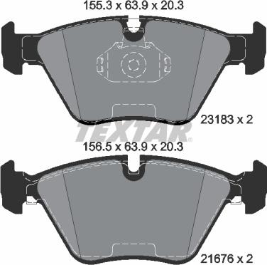 Textar 2318381 - Kit de plaquettes de frein, frein à disque cwaw.fr