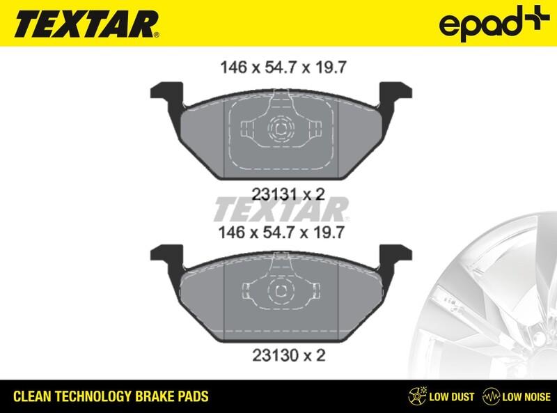 Textar 2313001CP - Kit de plaquettes de frein, frein à disque cwaw.fr