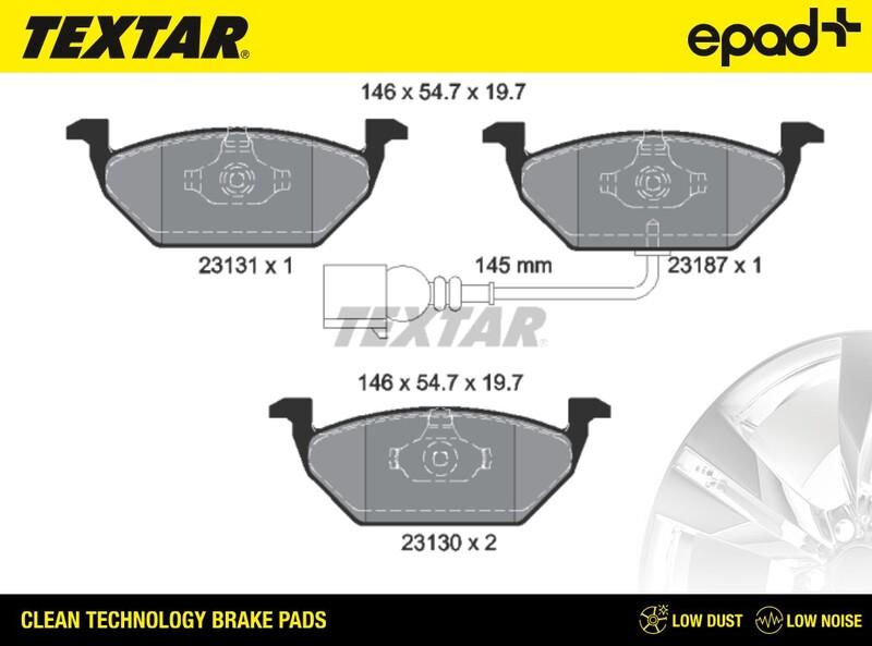 Textar 2313101CP - Kit de plaquettes de frein, frein à disque cwaw.fr