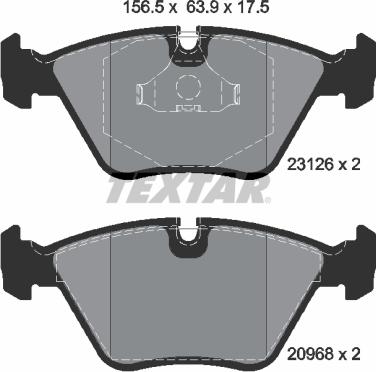 Textar 2312601 - Kit de plaquettes de frein, frein à disque cwaw.fr