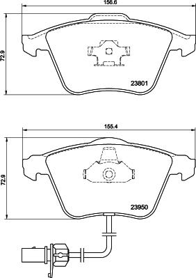 Textar 2380102 - Kit de plaquettes de frein, frein à disque cwaw.fr