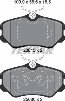 Textar 2381501 - Kit de plaquettes de frein, frein à disque cwaw.fr