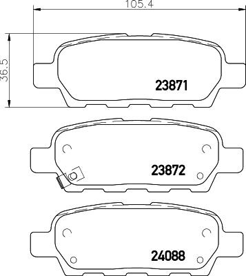 Textar 2387103 - Kit de plaquettes de frein, frein à disque cwaw.fr