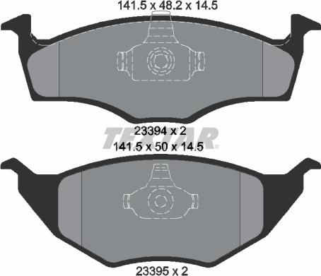 Textar 2339402 - Kit de plaquettes de frein, frein à disque cwaw.fr