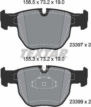 Textar 2339703 - Kit de plaquettes de frein, frein à disque cwaw.fr