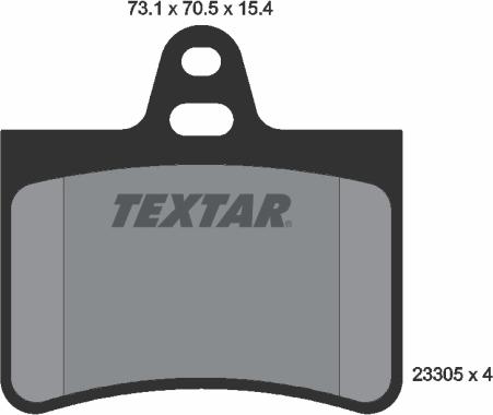 Textar 2330501 - Kit de plaquettes de frein, frein à disque cwaw.fr