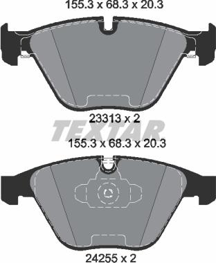 Textar 2331301 - Kit de plaquettes de frein, frein à disque cwaw.fr