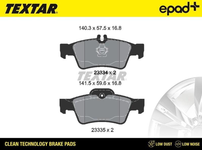 Textar 2333403CP - Kit de plaquettes de frein, frein à disque cwaw.fr