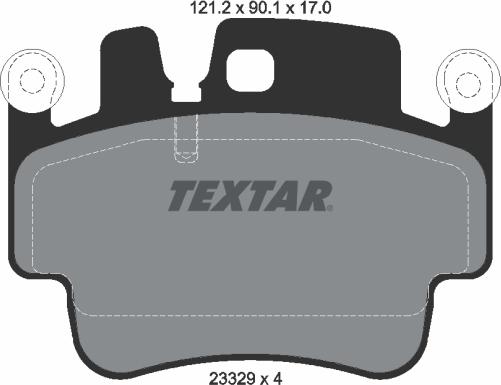 Textar 2332902 - Kit de plaquettes de frein, frein à disque cwaw.fr