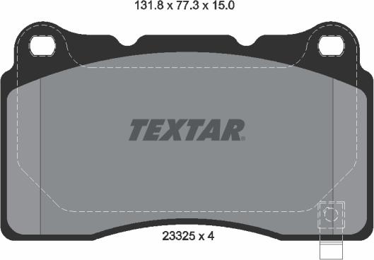 Textar 2332501 - Kit de plaquettes de frein, frein à disque cwaw.fr