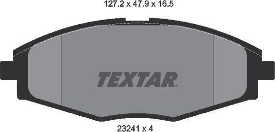 Textar 2324102 - Kit de plaquettes de frein, frein à disque cwaw.fr