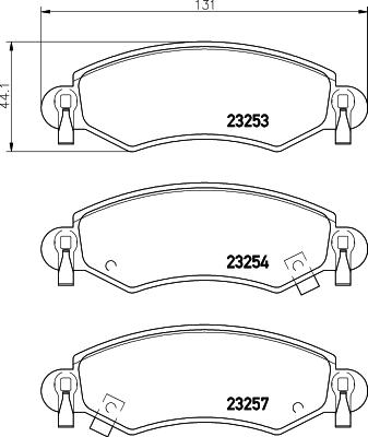 Textar 2325303 - Kit de plaquettes de frein, frein à disque cwaw.fr