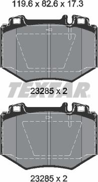 Textar 2328501 - Kit de plaquettes de frein, frein à disque cwaw.fr