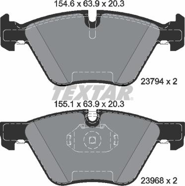 Textar 2379401 - Kit de plaquettes de frein, frein à disque cwaw.fr