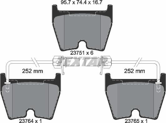 Textar 2375101 - Kit de plaquettes de frein, frein à disque cwaw.fr