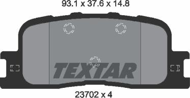 Textar 2370205 - Kit de plaquettes de frein, frein à disque cwaw.fr