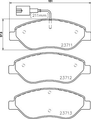 Textar 2371102 - Kit de plaquettes de frein, frein à disque cwaw.fr