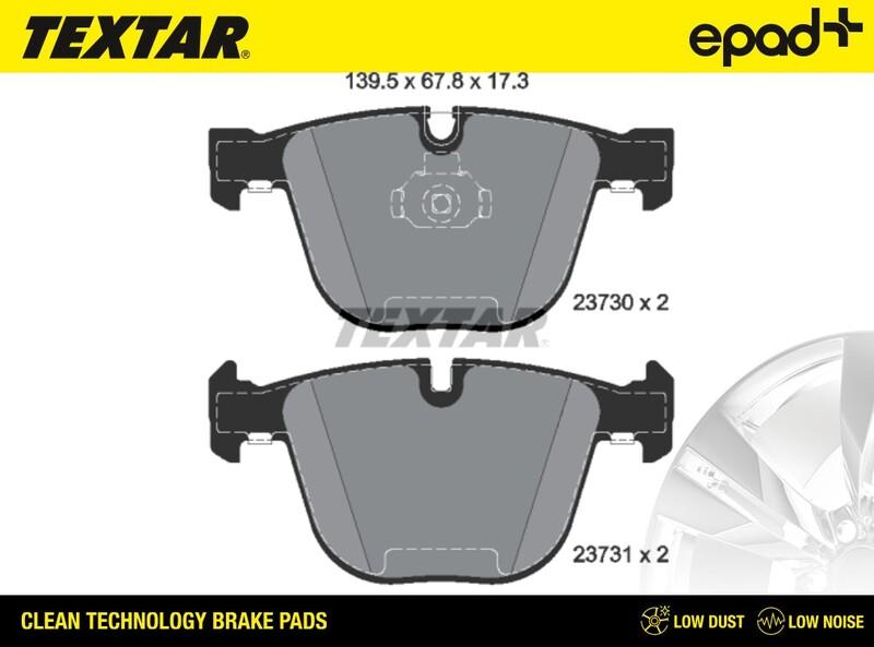 Textar 2373001CP - Kit de plaquettes de frein, frein à disque cwaw.fr