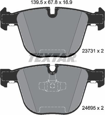 Textar 2373101 - Kit de plaquettes de frein, frein à disque cwaw.fr