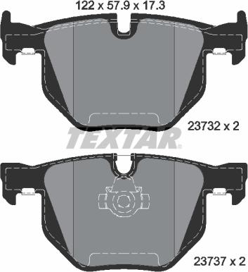 Textar 2373201 - Kit de plaquettes de frein, frein à disque cwaw.fr