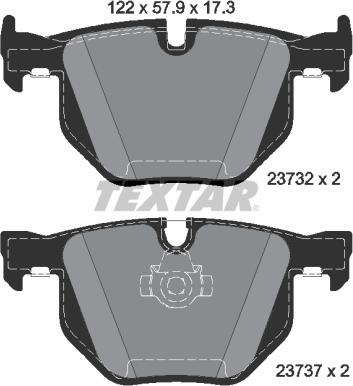 Textar 2373281 - Kit de plaquettes de frein, frein à disque cwaw.fr