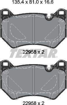 Textar 2295801 - Kit de plaquettes de frein, frein à disque cwaw.fr