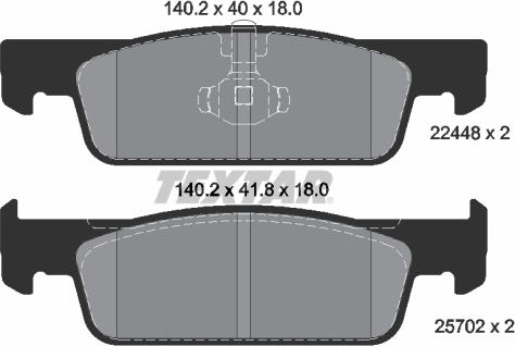 Textar 2244801 - Kit de plaquettes de frein, frein à disque cwaw.fr