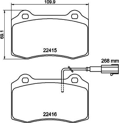 Textar 2241501 - Kit de plaquettes de frein, frein à disque cwaw.fr