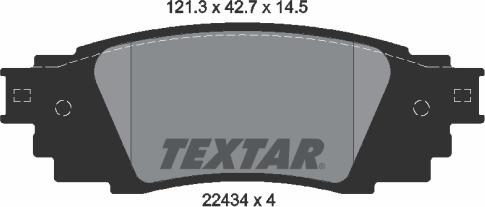 Textar 2243401 - Kit de plaquettes de frein, frein à disque cwaw.fr