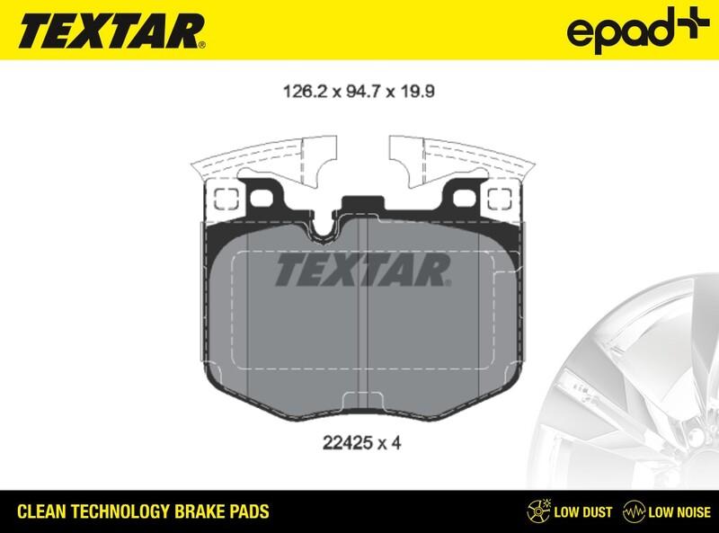 Textar 2242501CP - Kit de plaquettes de frein, frein à disque cwaw.fr