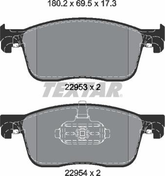 Textar 2259301 - Kit de plaquettes de frein, frein à disque cwaw.fr