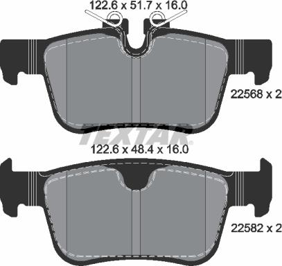 Textar 2256801 - Kit de plaquettes de frein, frein à disque cwaw.fr