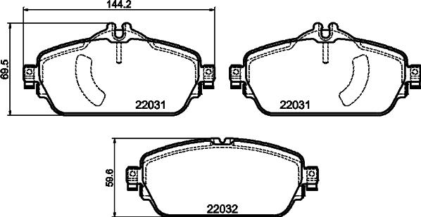 Textar 2203106 - Kit de plaquettes de frein, frein à disque cwaw.fr