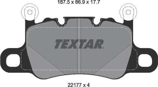 Textar 2217701 - Kit de plaquettes de frein, frein à disque cwaw.fr