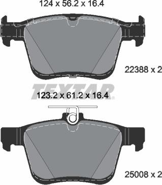 Textar 2238801 - Kit de plaquettes de frein, frein à disque cwaw.fr