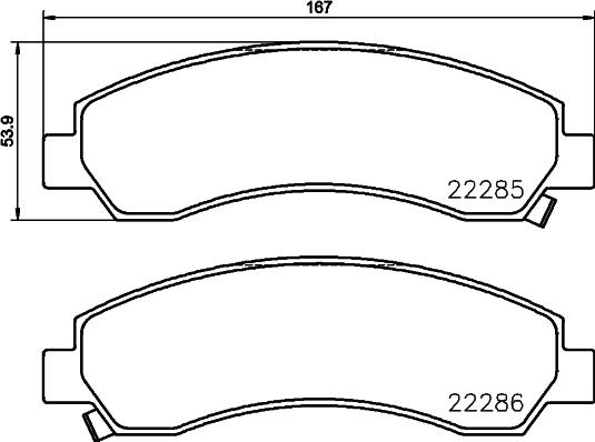 Textar 2228501 - Kit de plaquettes de frein, frein à disque cwaw.fr